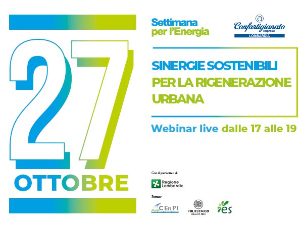 Dal 25 al 29 ottobre la 13ª edizione della Settimana per l’Energia