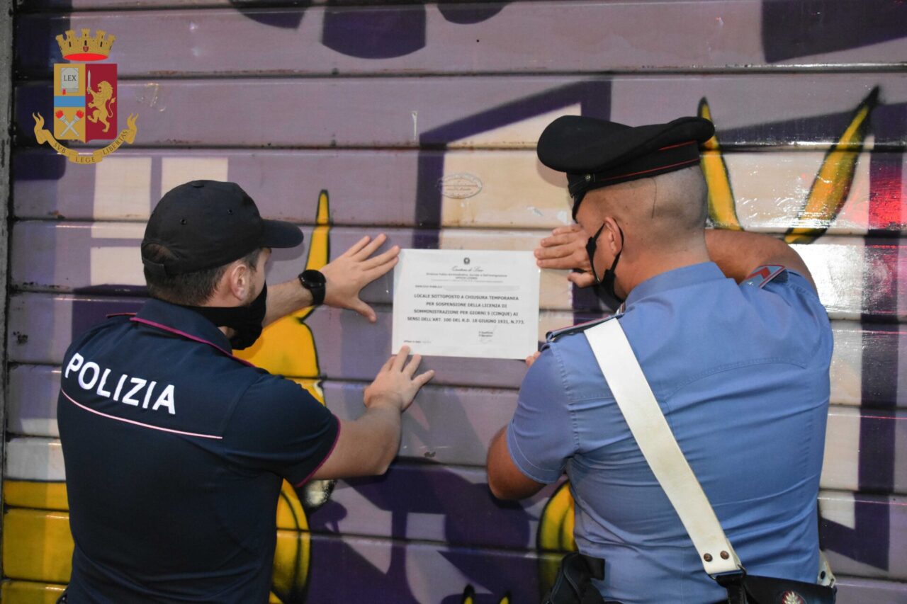 Non solo ordinanza anti alcol: in Viale chiusi due locali