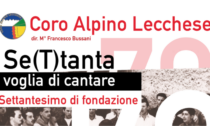 Coro Alpino Lecchese, calendario eventi per i settant'anni della Fondazione