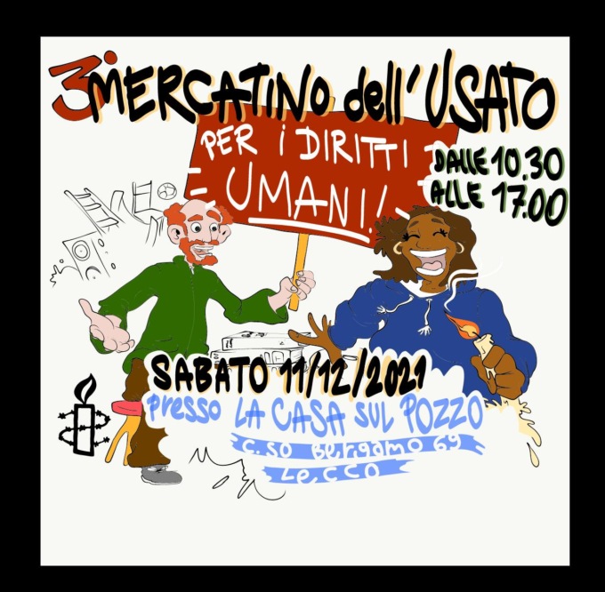 Torna il mercatino dell’usato di Amnesty International Lecco in favore dei Diritti Umani