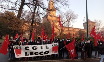 Sciopero generale: 400 lecchesi in piazza a Milano