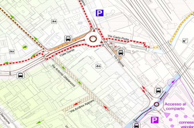Via Digione: al via doppio senso e rotatoria