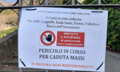 Scarica di massi sul sentiero:  San Girolamo è off limits