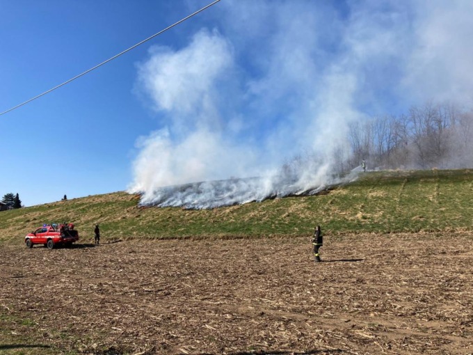 incendio nel parco adda nord