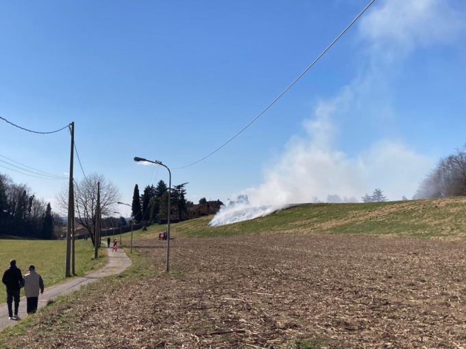 incendio nel parco adda nord