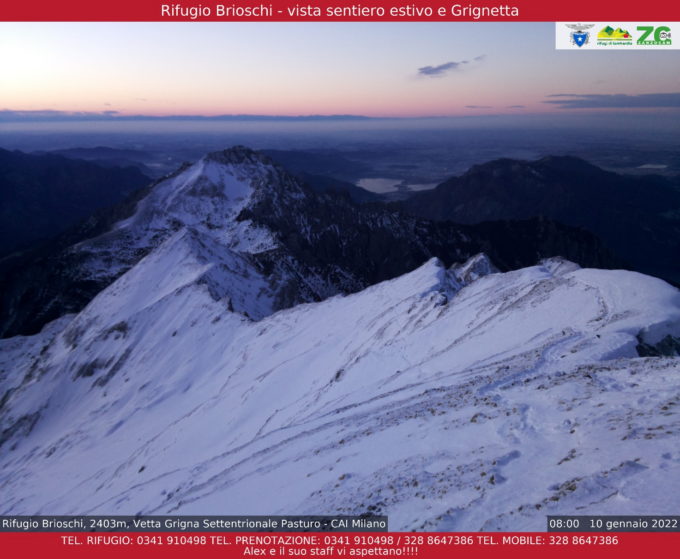 Che spettacolo le immagini dalle nuove webcam dei rifugi Rosalba e Brioschi