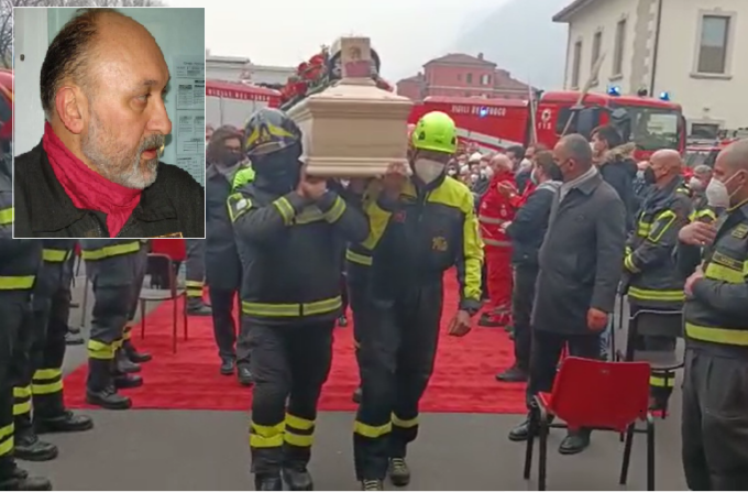 Il suono delle sirene per l’addio al Vigile del fuoco Diego Busdon, “Ha disegnato intorno sé un mondo diverso”
