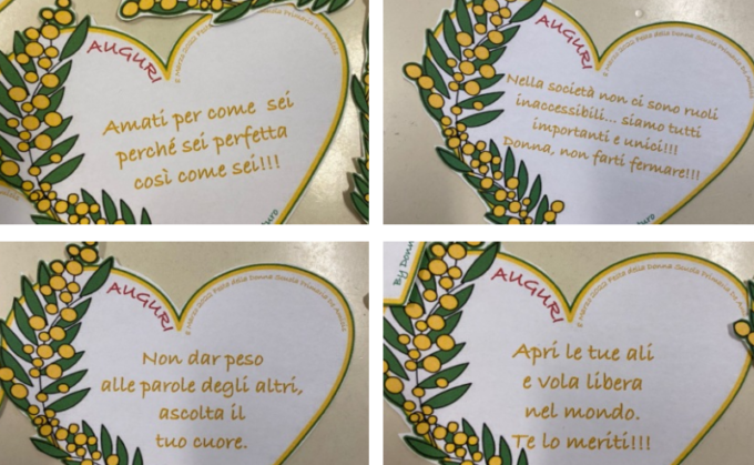 I bimbi della De Amicis in giro per la città per regalare sorrisi alle donne