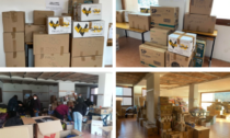 1000 scatoloni di materiale in partenza per l'Ucraina