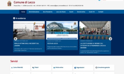 Online da questa mattina la nuova homepage del sito web del Comune di Lecco