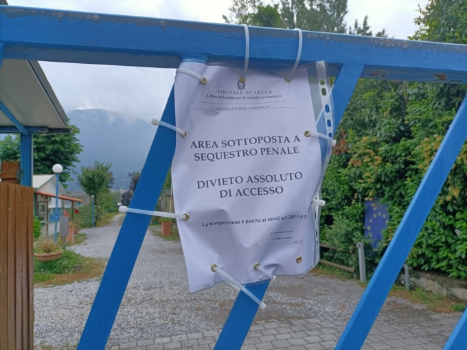 Sigilli al campeggio di Garlate: sotto sequestro il Camping Riviera