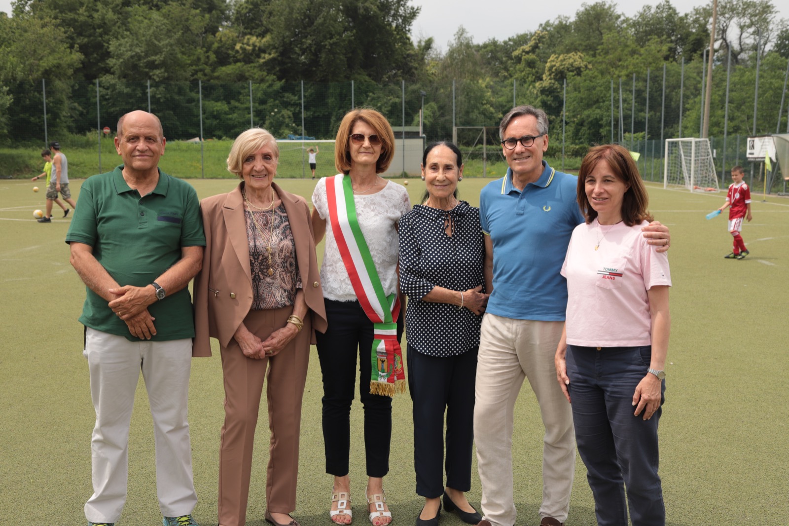 Fontana, Gigliola Staffelli, Paola Colombo, Franca Cannavò, Alessandro Cannavò e Alessandra Gaetani