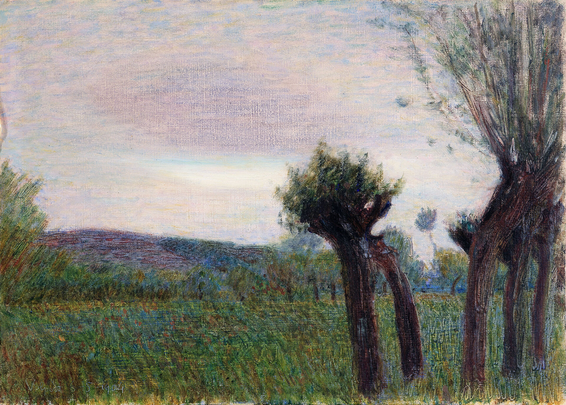 Giuseppe-Pellizza-da-Volpedo-Paesaggio-di-piante-sul-prato-1904-olio-su-cartone-254-x-355-cm-collezione-privata-courtesy-Enrico-Gallerie-dArte