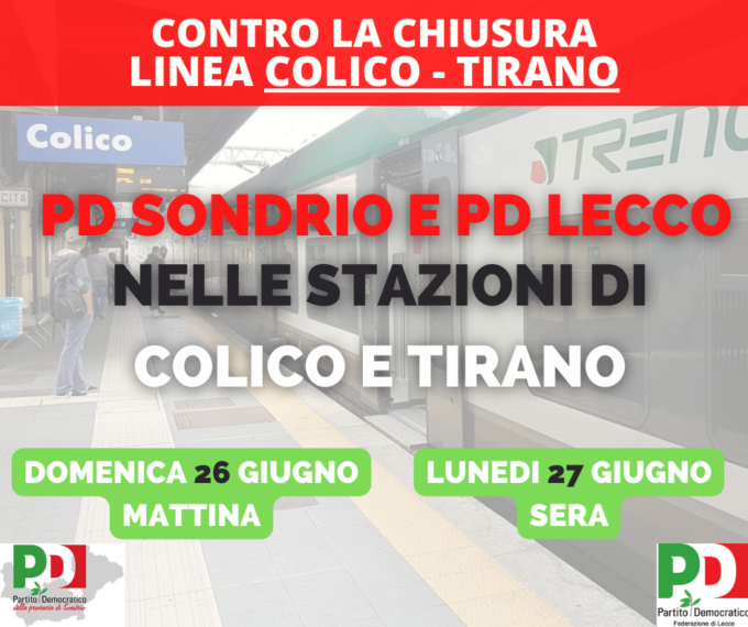 Presidi in stazione contro la chiusura della Colico Tirano