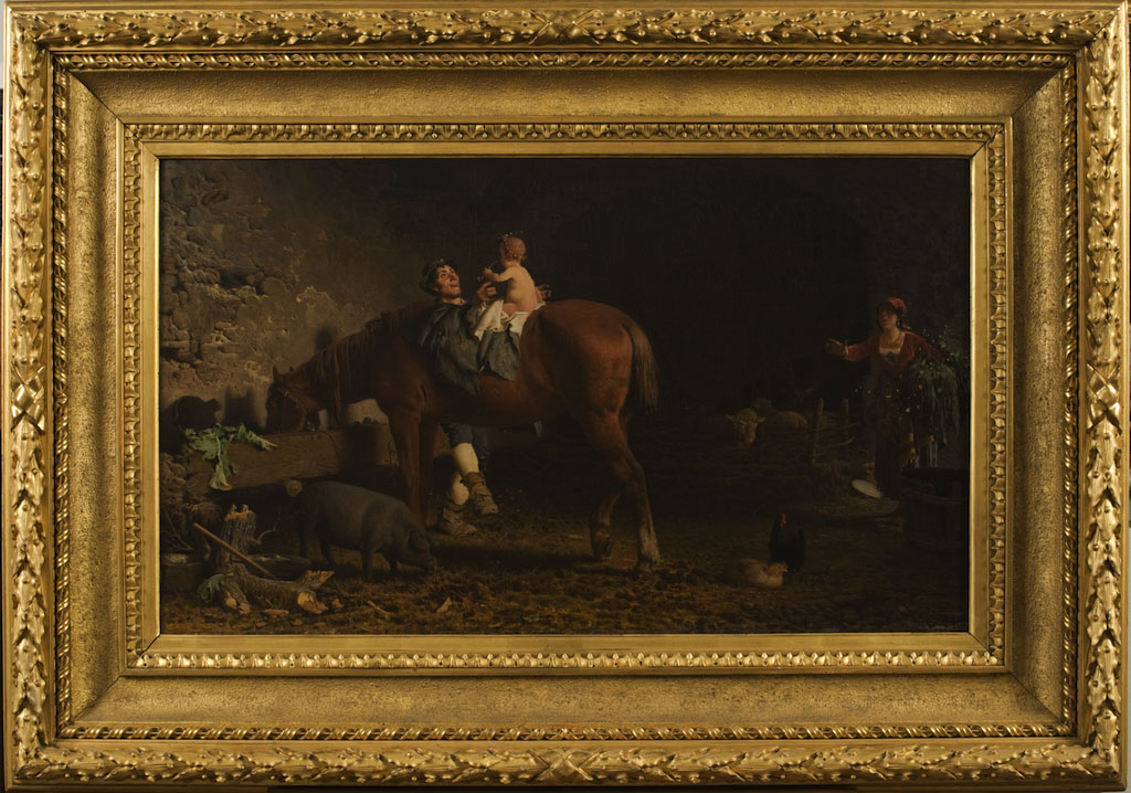 Teofilo-Patini-La-prima-lezione-di-equitazione-1872-ca-olio-su-tela-507-x-86-cm-Fondazione-Museo-Francesco-Borgogna-Vercelli-©Archivio-fotografico