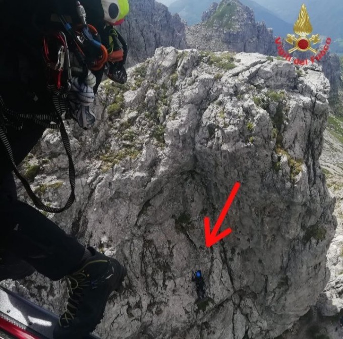 bloccati sulla ferrata minonzio