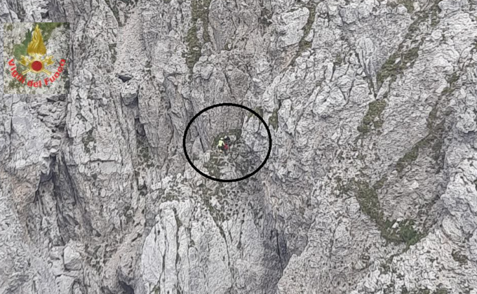 Bloccato in Grignetta nel Canale Porta: salvato dai Vigili del Fuoco