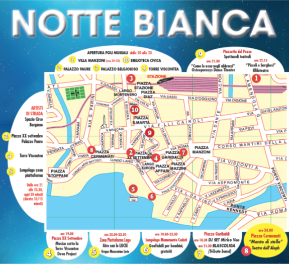 Dopo tante notti in bianco a Lecco arriva la Notte Bianca: “Assorbiamo cultura e divertimento”