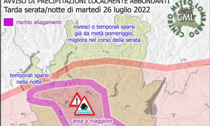 Fronte  temporalesco in arrivo: nuova allerta meteo. Attese forti precipitazioni sul Lecchese