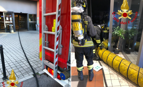 Principio di incendio al centro commerciale: Vigili del fuoco mobilitati