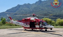 Bloccato in montagna, salvato con l'elicottero