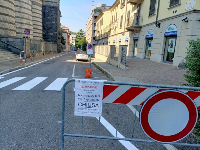 Viabilità Lecco, le modifiche della prossima settimana