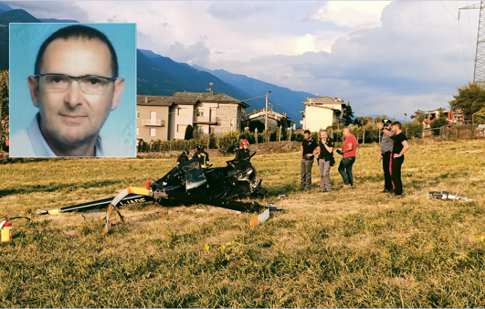Tragedia in Valtellina, elicottero si schianta contro i cavi dell’alta tensione: morto il pilota