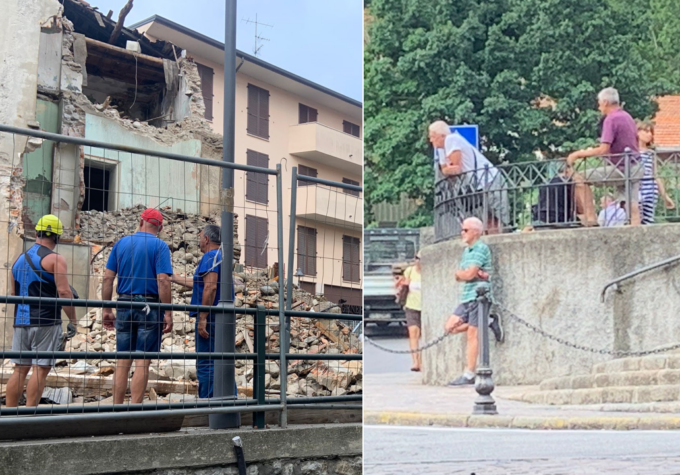 Si abbatte lo storico edificio Fenaroli… “umarell” a raduno
