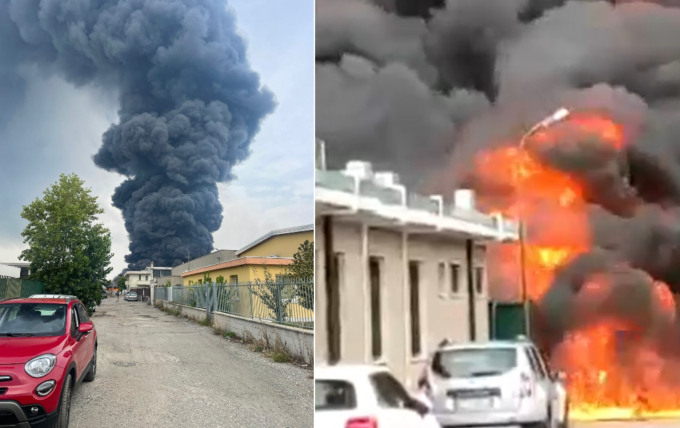 Esplosione in una azienda chimica: maxi incendio, almeno tre lavoratori feriti