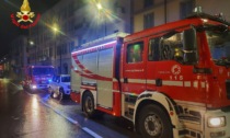 A fuoco un garage in centro Lecco