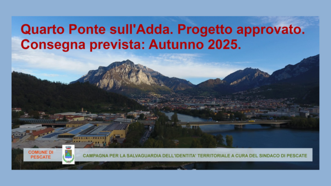 Quarto Ponte, progetto approvato. De Capitani: “Non è più ora di perdere tempo”