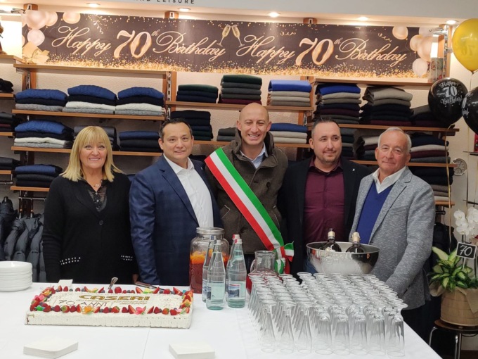I fratelli Caseri con il sindaco Gattinoni
