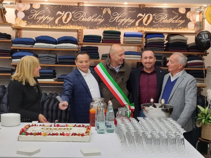 I fratelli Caseri con il sindaco Gattinoni
