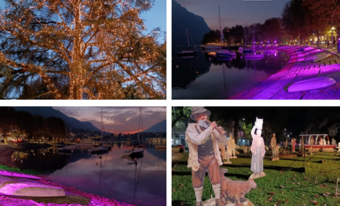 Svelato il presepe sul lungolago: Lecco è davvero uno spettacolo, foto e video