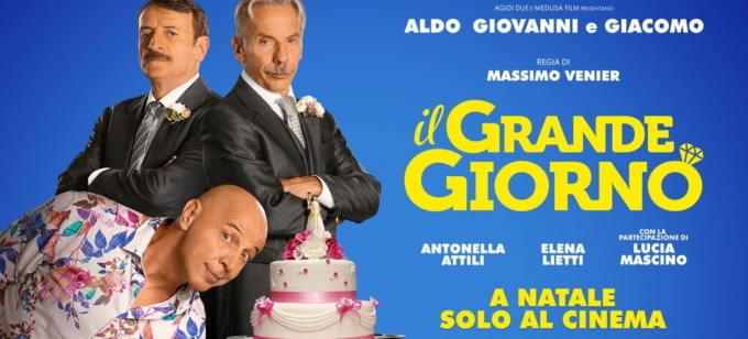 Nuovo Aquilone a Natale c’è “Il grande giorno” di Aldo, Giovanni e Giacomo