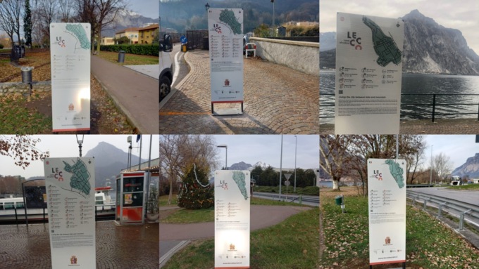 Turismo, nuova segnaletica sul lungolago di Lecco