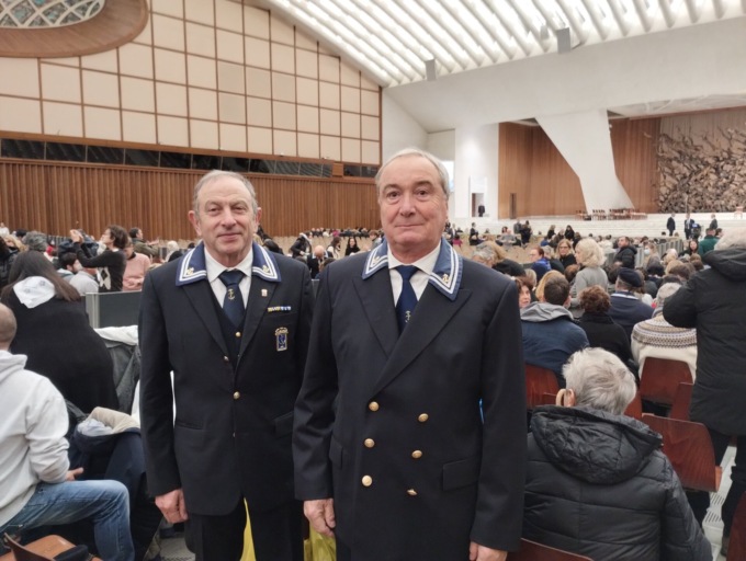 I marinai calolziesi in udienza da Papa Francesco