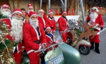 Babbi Natale in Vespa "volano" su Lecco