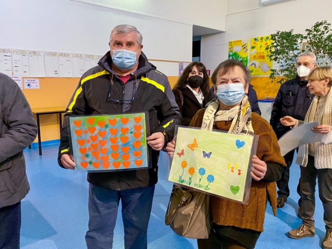 Il vice presidente della Pro Loco Antonio Rocchi e la volontaria Loredana