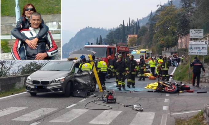 Strazio per la scomparsa di Francesco Panighi, morto carbonizzato sulla sua moto a Varenna