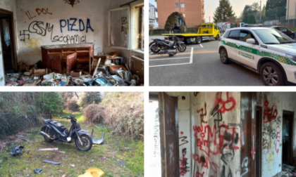 Blitz alla “casa sul fiume” tra vandalismi, svastiche e moto rubate