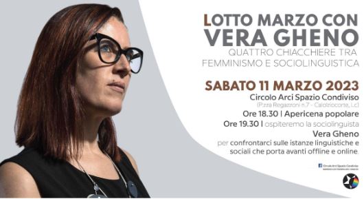 “Lotto marzo” con Vera Gheno a Calolziocorte