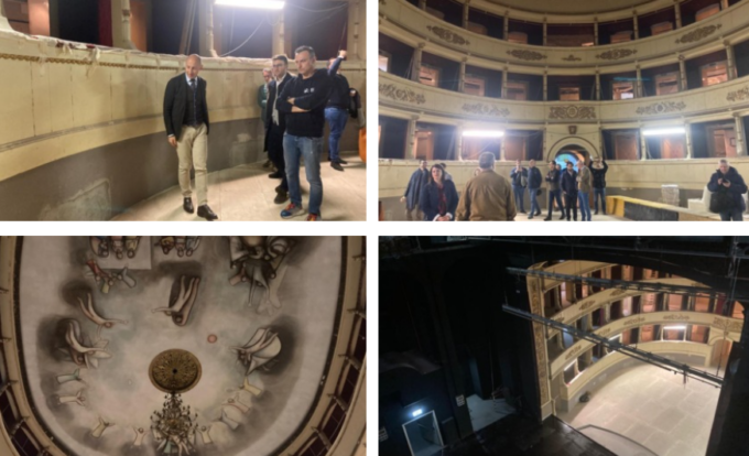 Teatro della Società: sopralluogo dei consiglieri. Gattinoni: “Promuoveremo una raccolta fondi tra i cittadini”