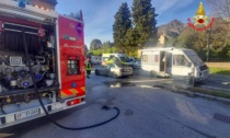 Scontro tra un'auto e un camper sulla Sp 72