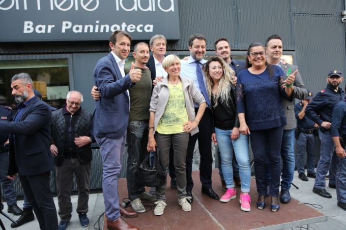 Salvini a Calolzio parla di migranti: “Il Paese e Lecco non possono ospitare tutti”