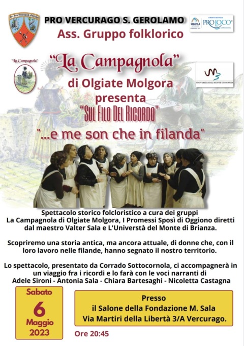 Il gruppo “La Campagnola” in scena questa sera a Vercuraro
