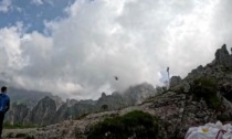 Incidente in Grignetta: alpinista colpito da una scarica di sassi