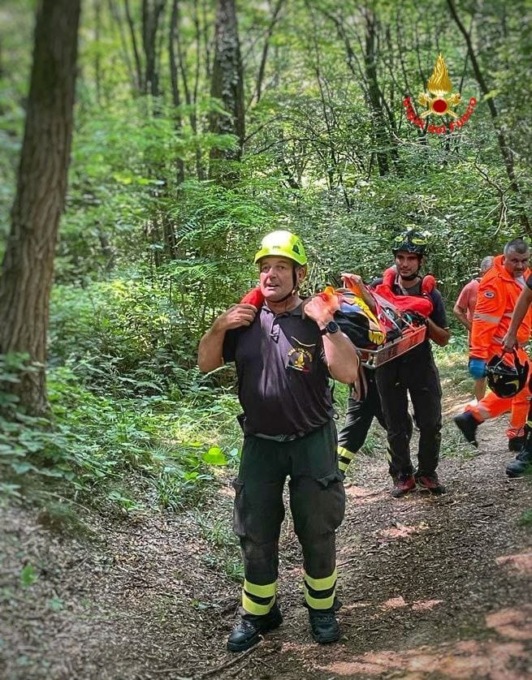 Intervento dei Vigili del fuoco al Parco del Curone
