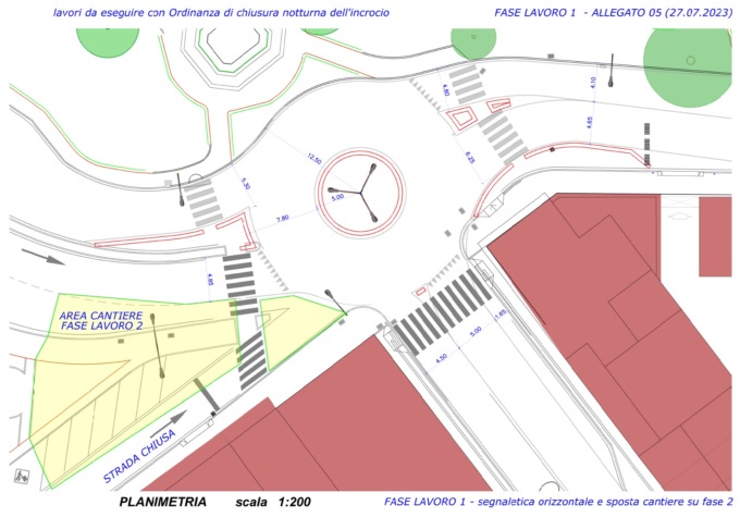 Piazza Manzoni: da mercoledì la rotonda provvisoria