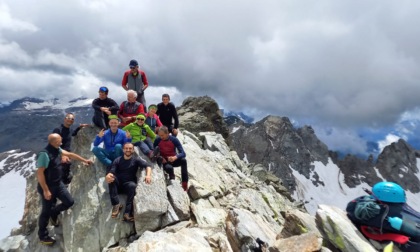 Il Cai di Calolziocorte in vetta alla Punta Marinelli